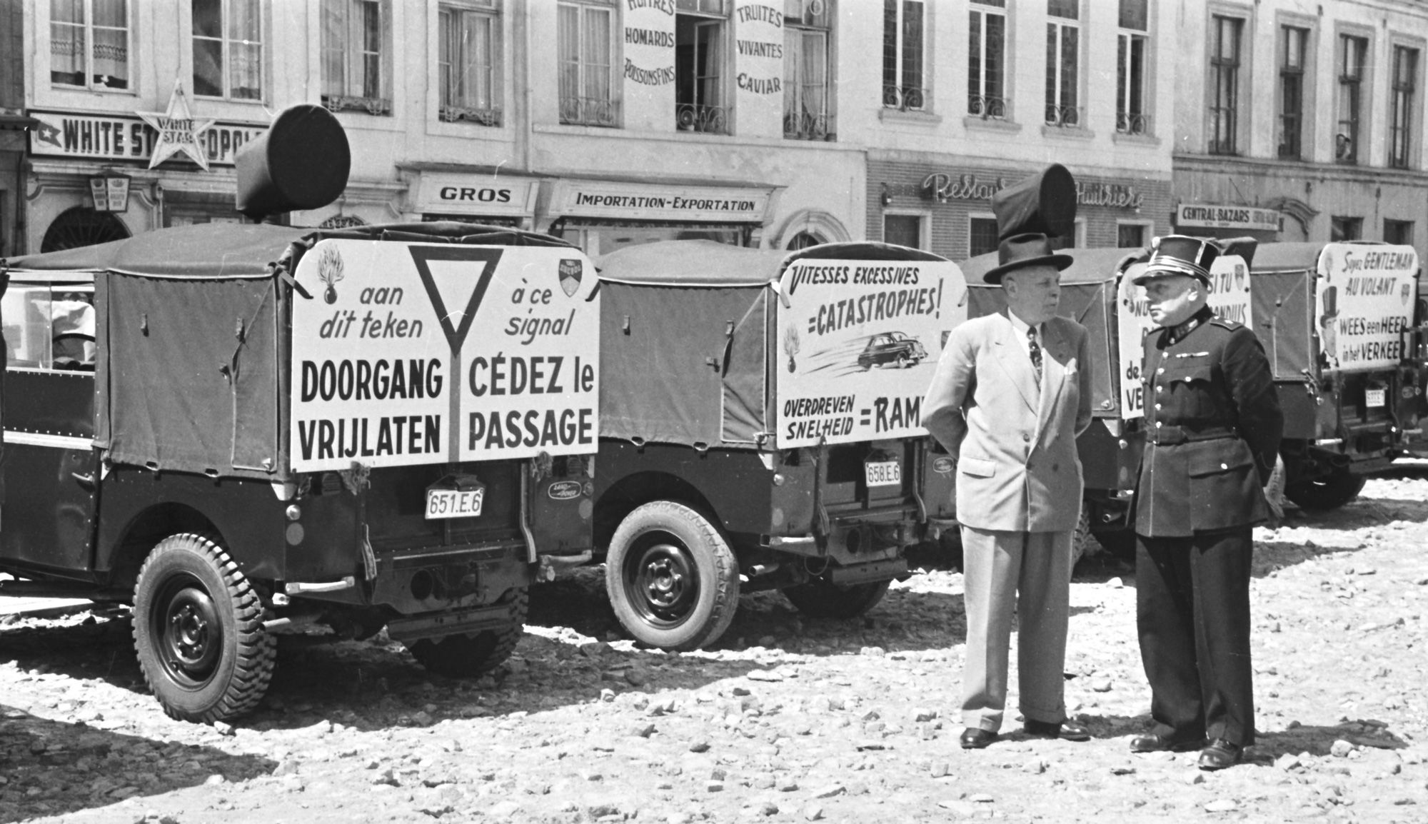 Land Rover Series 1 in use by the Belgian Gendarmerie for road safety Via Secura
